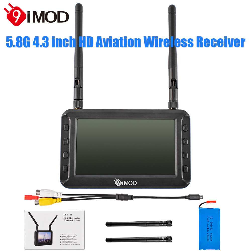 9IMOD 4.3" 5.8G FPV Monitor Display for Frsky Flysky RadioLink RC Car Boat Drone