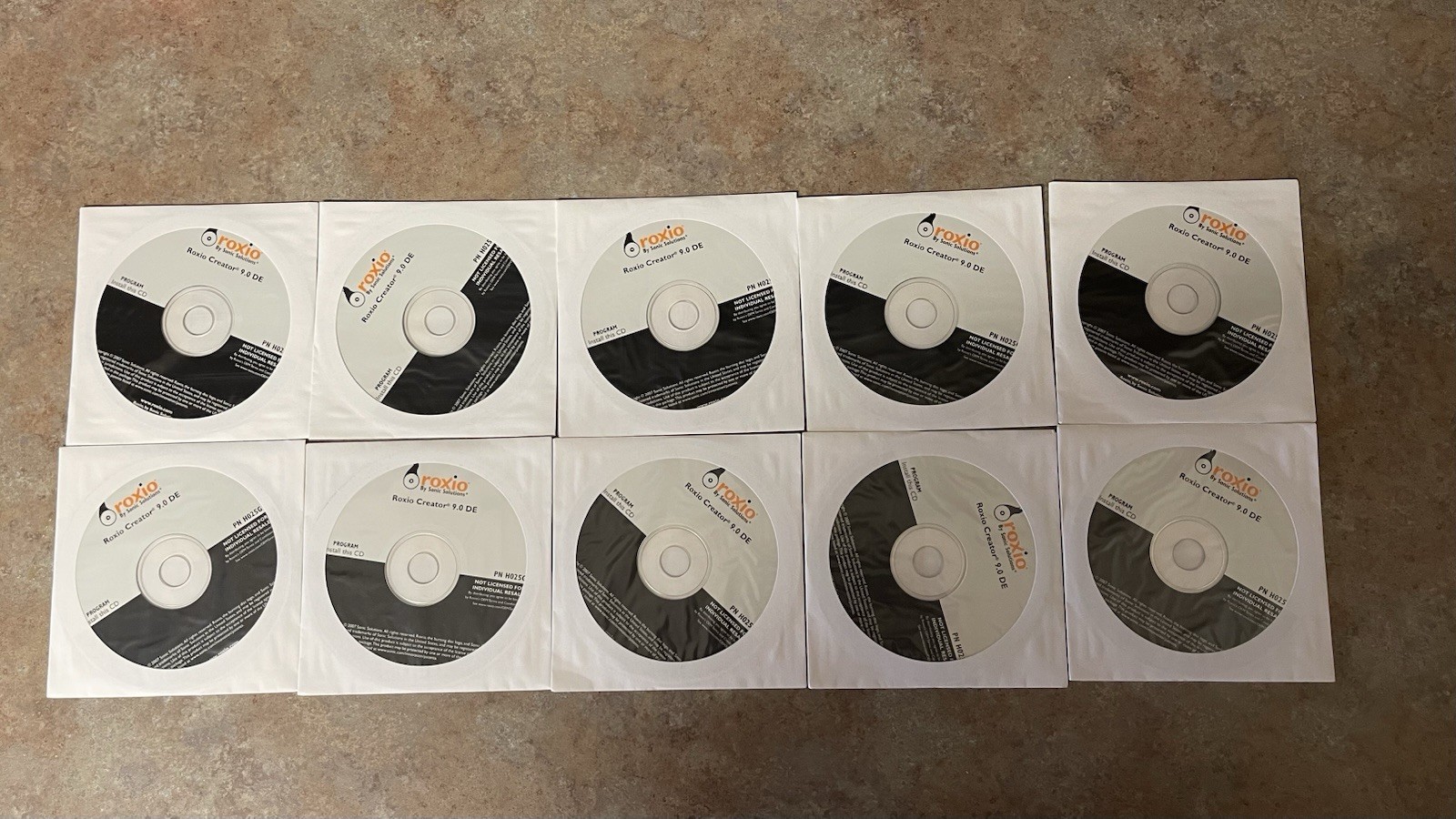 Lot Of 10 -  New Sealed Roxio Creator 9.0 DE Recording SOFTWARE NEW 0H026G H025G