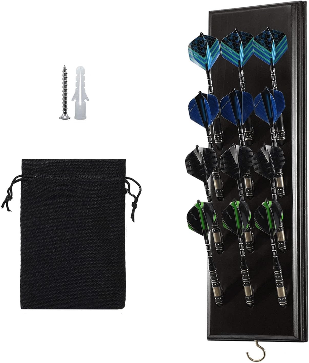 Wall Mounted Dart Holder Display Caddy For 12/15 Steel Soft Tip Metal Hook