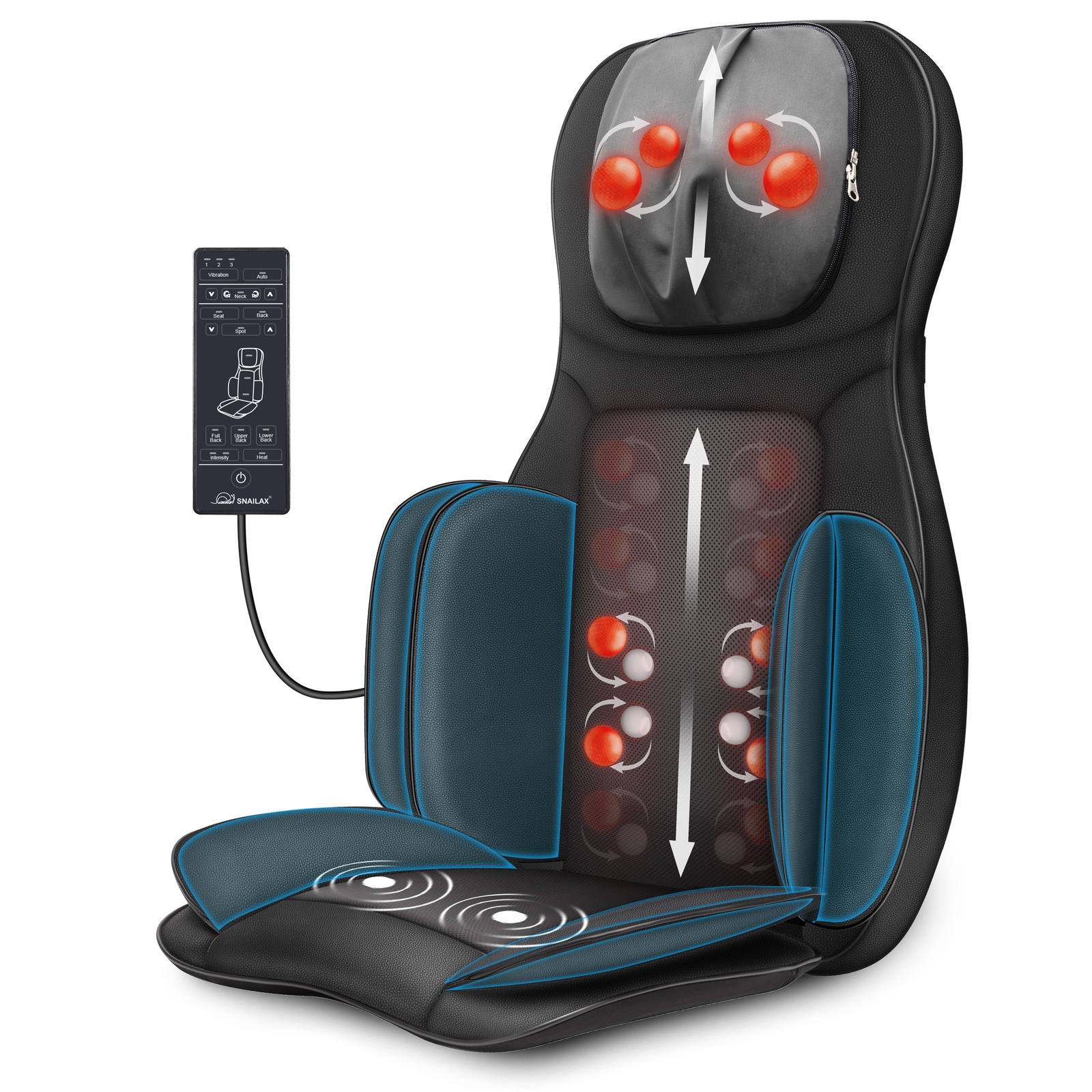 Snailax Full Body Massager with Heat Air Compress Kneading Shiatsu Massage
