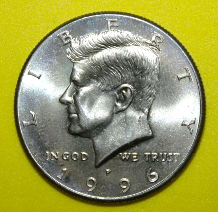 S-BOX7 - United States 50 Cents Kennedy Half 1996-P Choice Unc. Coin *** Nice