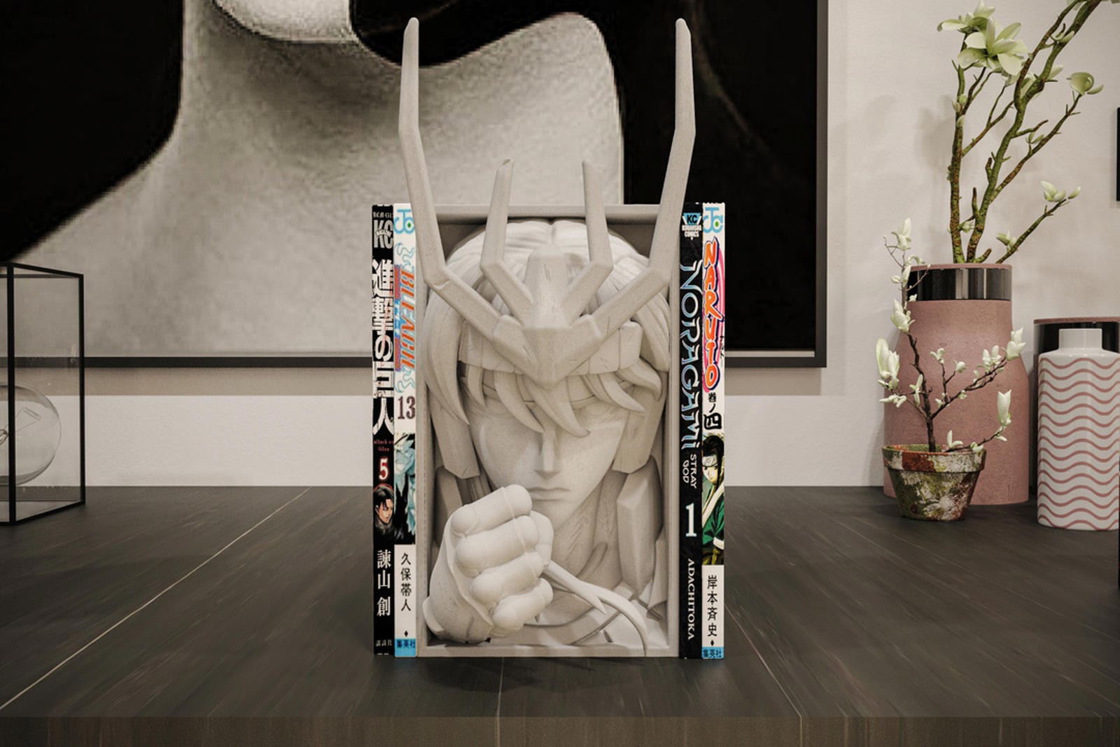 Dragon Saint Shiryu Anime Book Nook - 3D Printed Manga Shelf Insert
