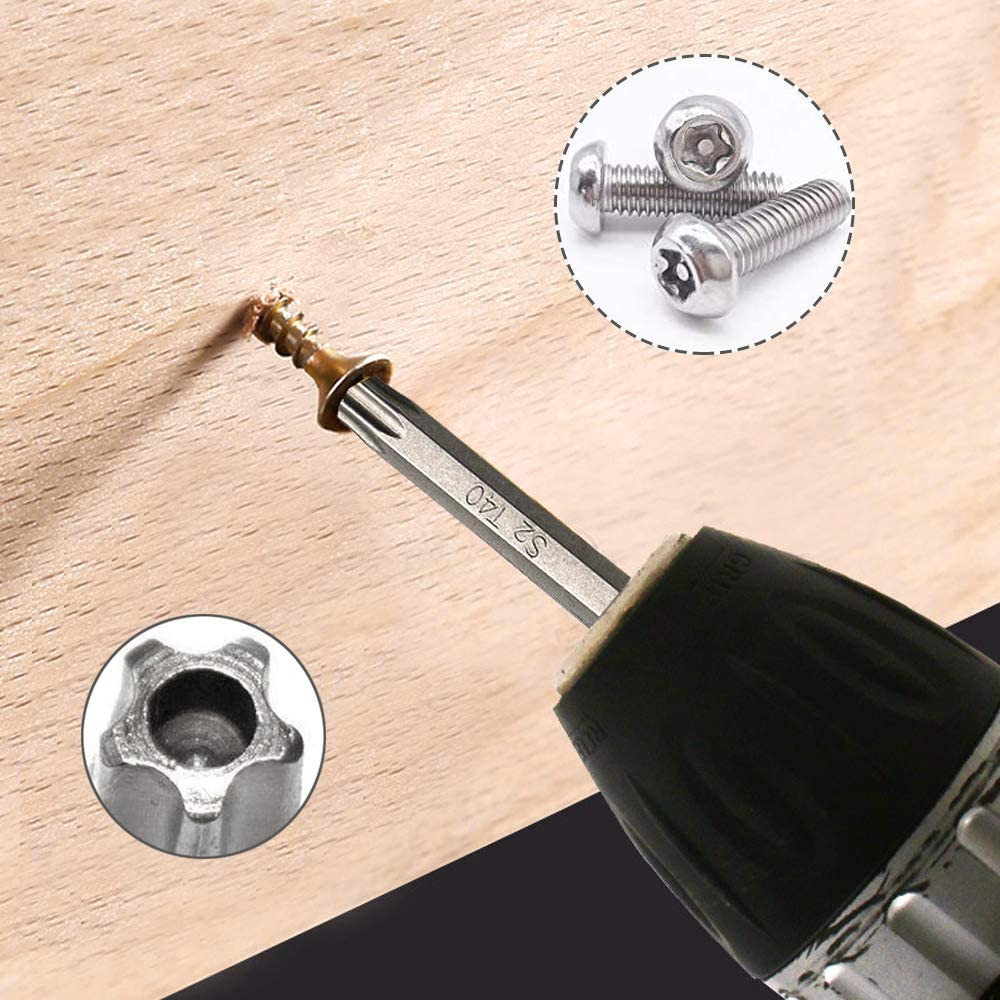 5 Point Security Star Torx Screwdriver Bits Set 14Pcs Security Star Torx