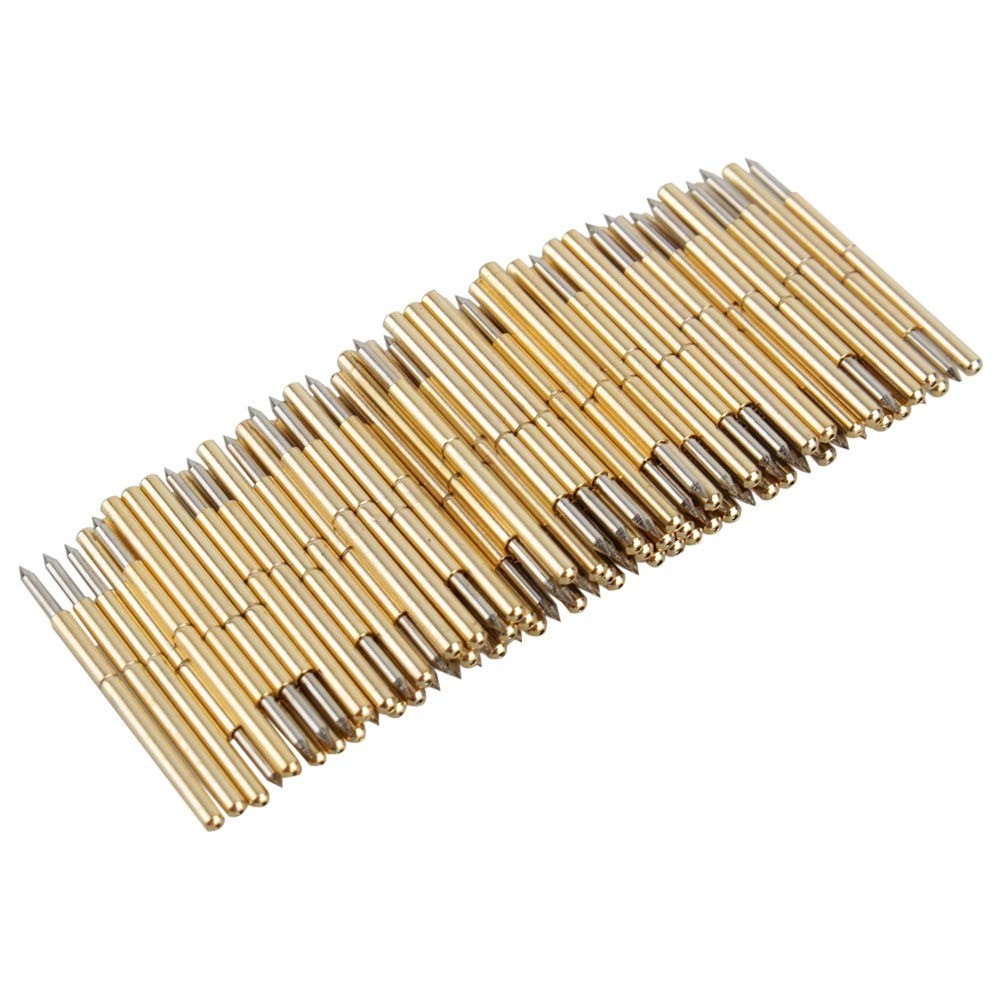 Spring Test Probe Round Pogo Pin 3A Conical Head 1.02mm Thimble PCB 100 PCS