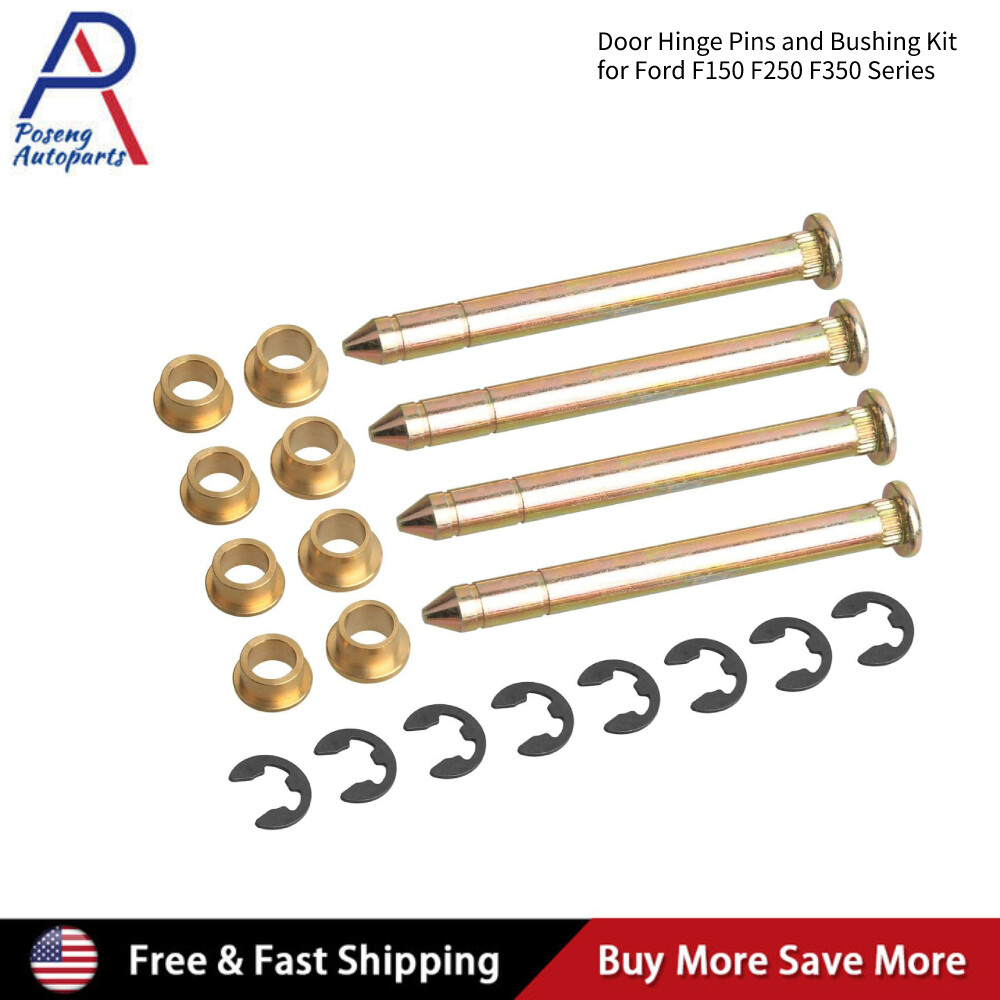 Door Hinge Pins and Bushing Kit 2 Door 4 Pin for Ford F150 F250 F350 Series