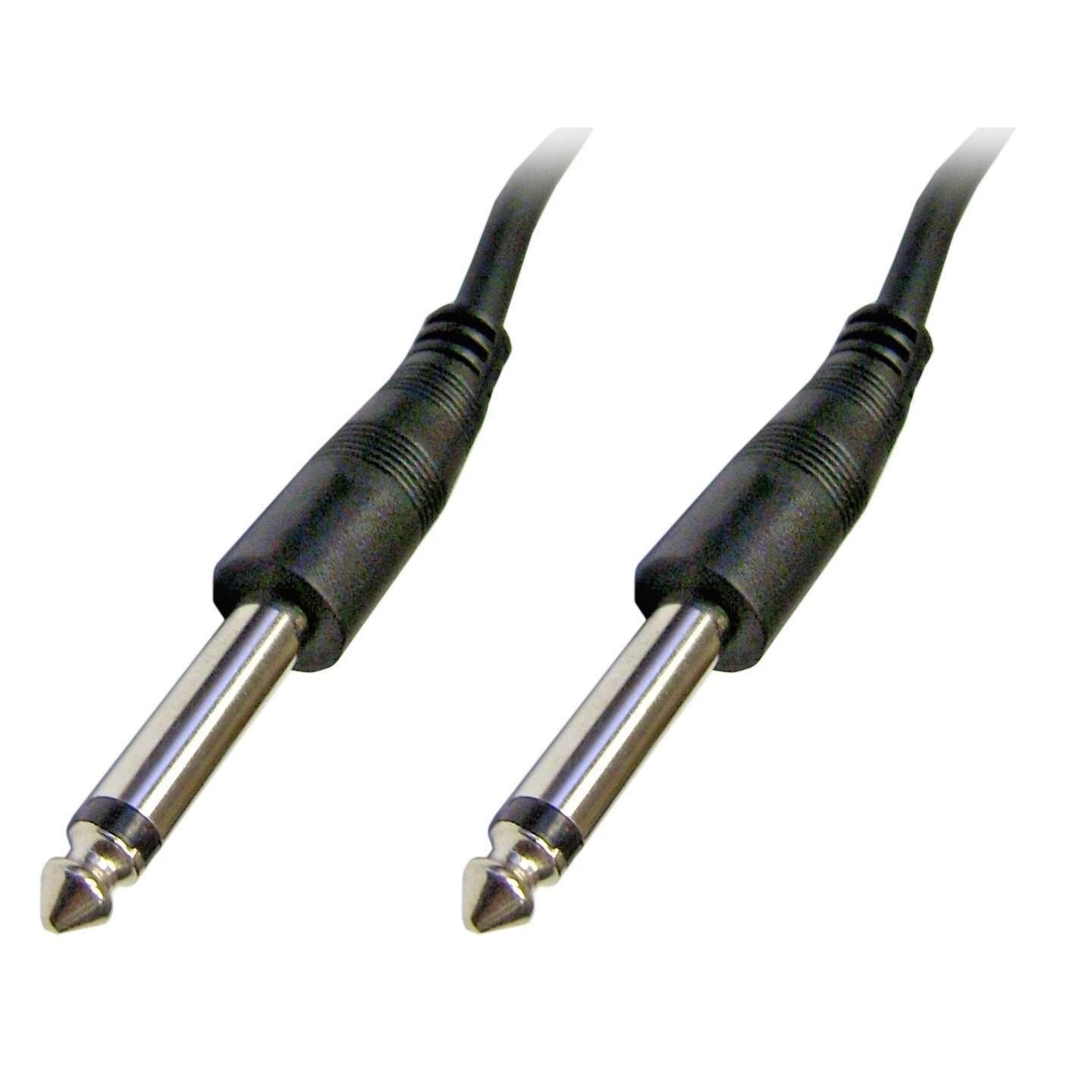 15FT 6.35mm 1/4" Mono TS Male to Male Audio Speaker Instrument Guitar Cable Cord