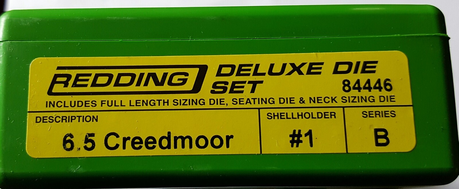 84446 REDDING 3-DIE DELUXE (FULL LENGTH/NECK/SEAT) DIE SET - 6.5 CREEDMOOR - NEW