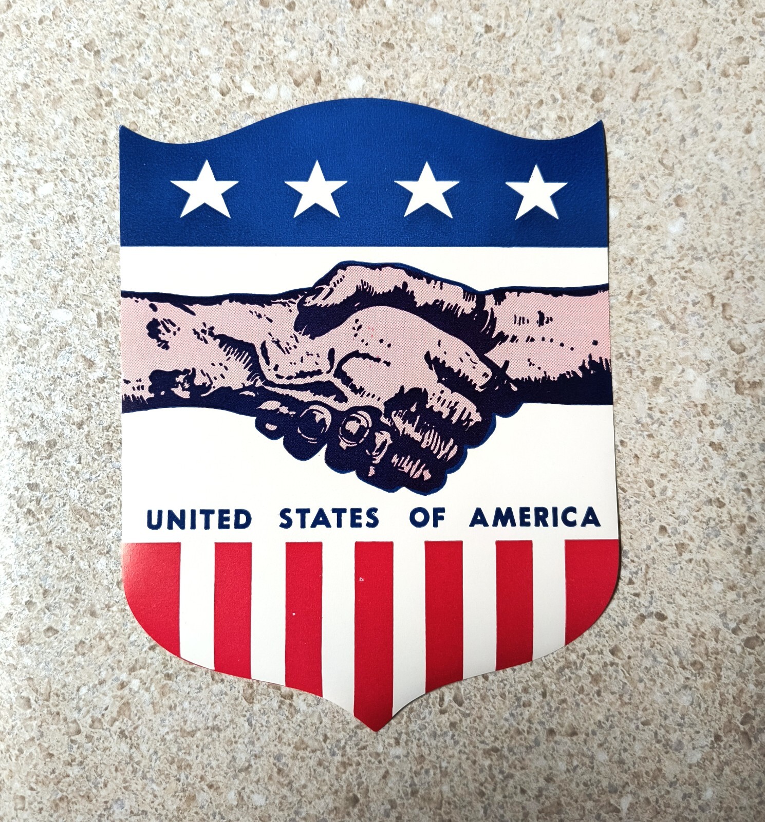 Vintage 50's Patriotic Label, Sticker - Air Force - USA - Armed Forces -Army