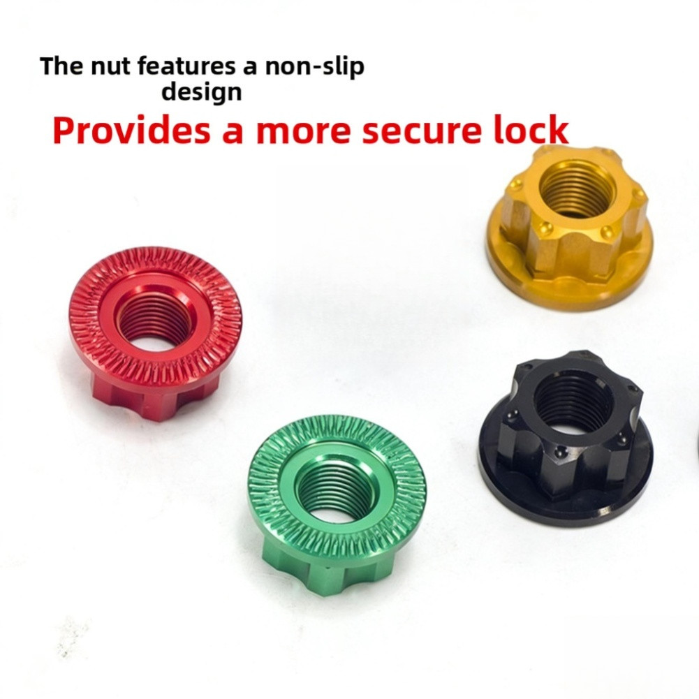 M10 1.0 Pitch Hub Nut Compatible with 3/8 Axle for Mountain Folding Bike