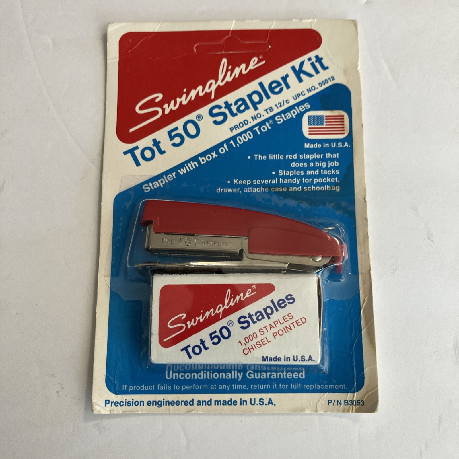 New VINTAGE Tot 50 Staple Kit ￼SWINGLINE With STAPLES  NOS. Made In Usa￼