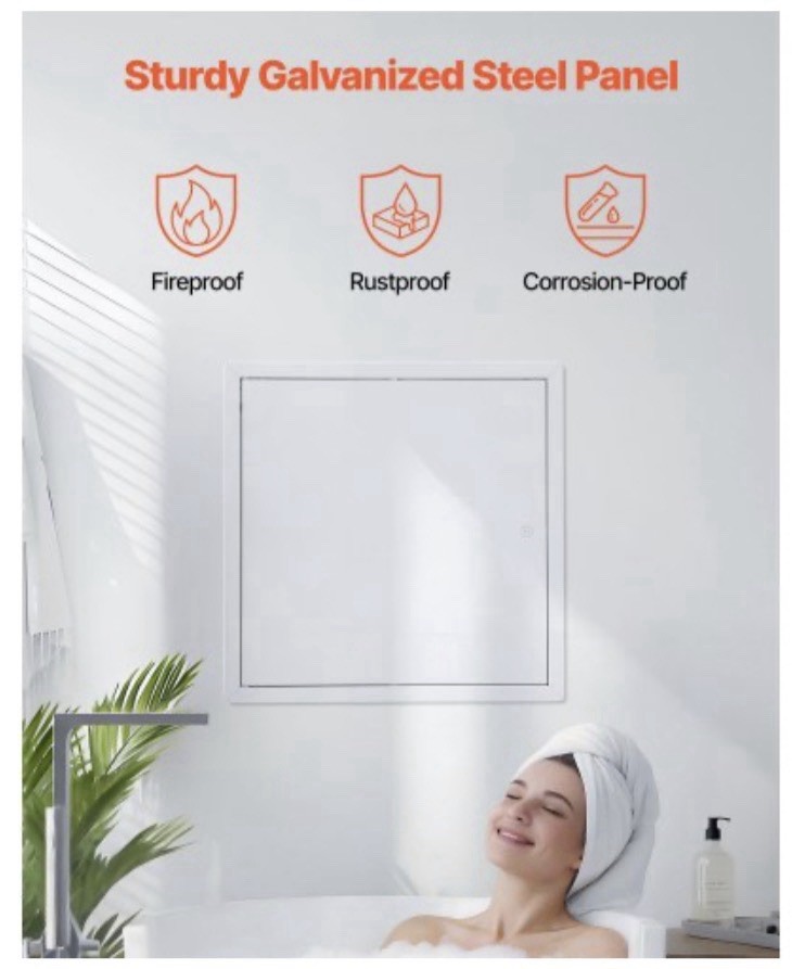 White Metal Access Panel for Drywall & Ceiling, 16 x 16 Inch