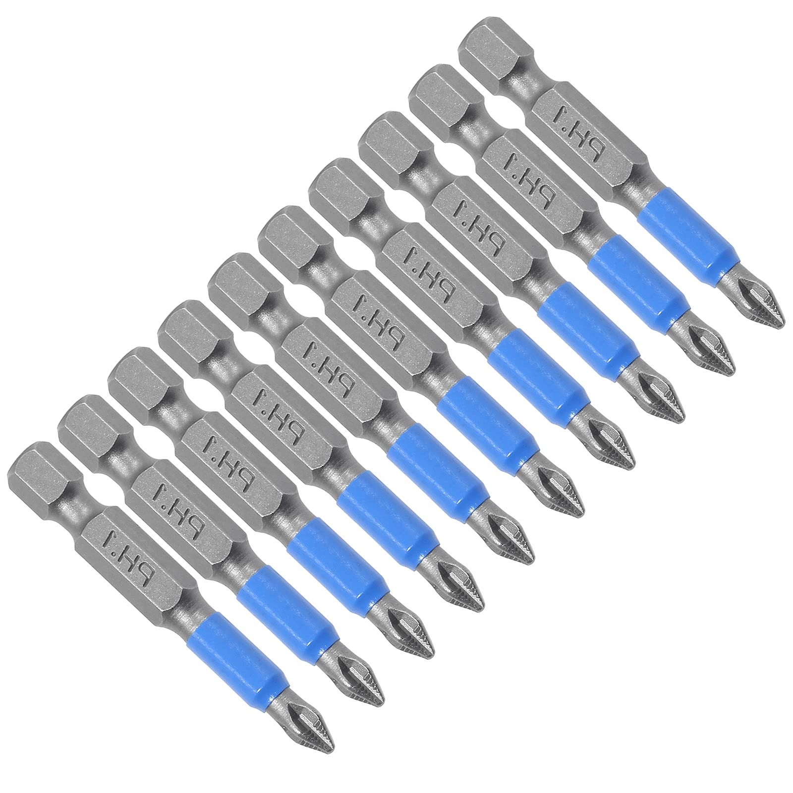 10 Pcs Magnetic Phillips Screwdriver Bits Set 2 Inch Long Anti Slip Phillips ...