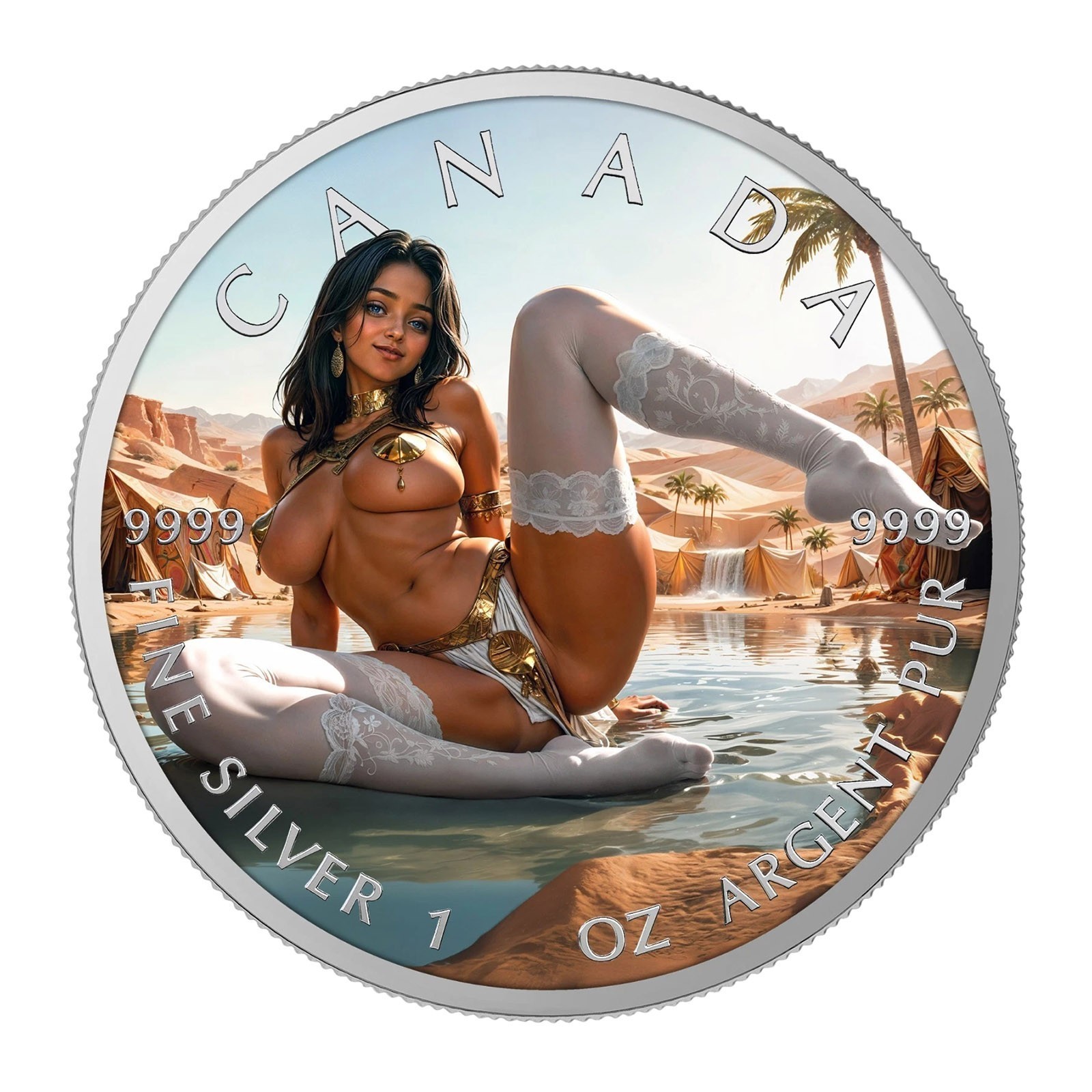 3D Oasis Relaxing Coin Alloy Naughty Sexy Girl Canada 2026 Temptation