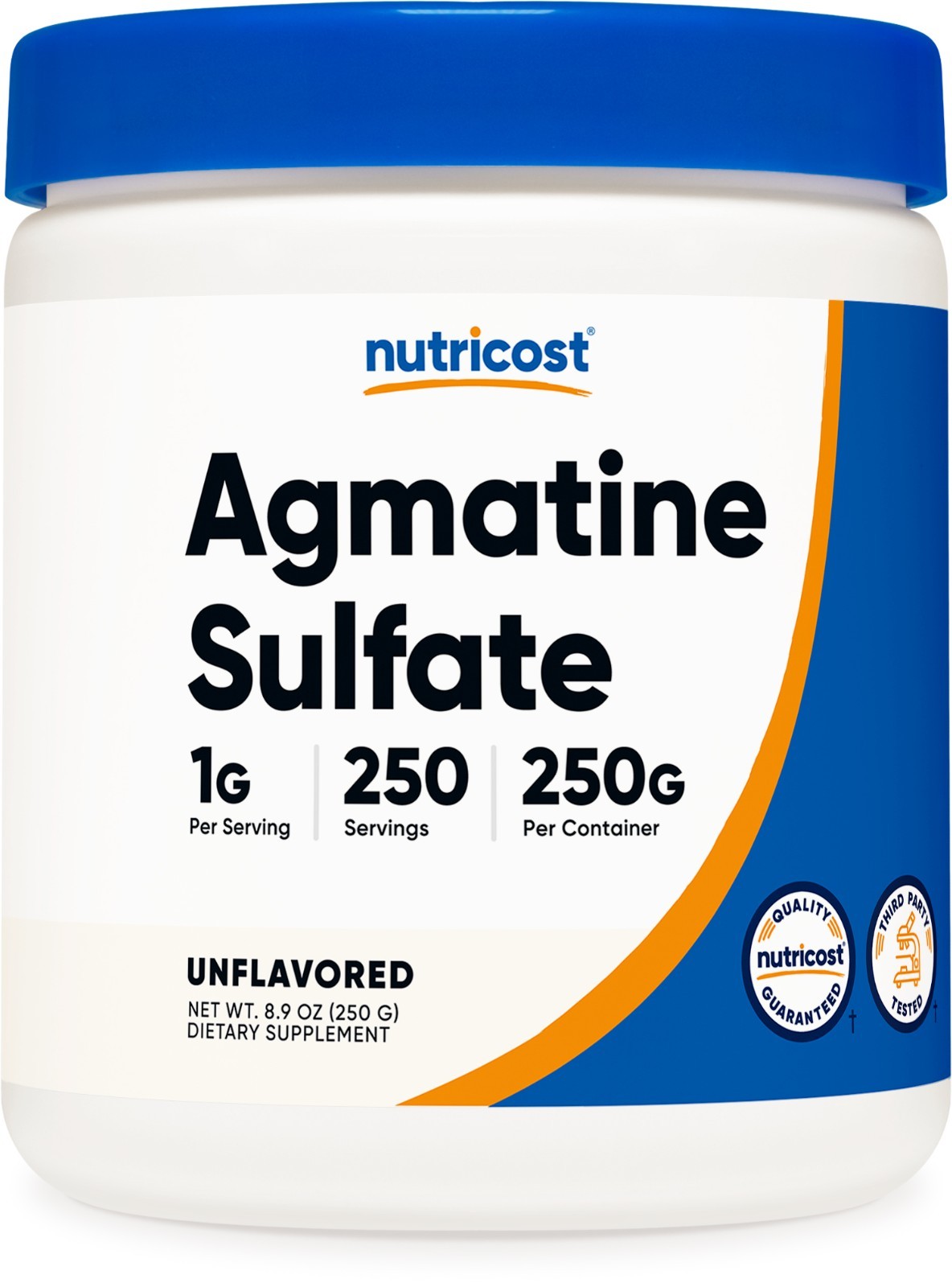 Nutricost Agmatine Powder 250 Grams - 250 1G Servings of Pure Agmatine Sulfate