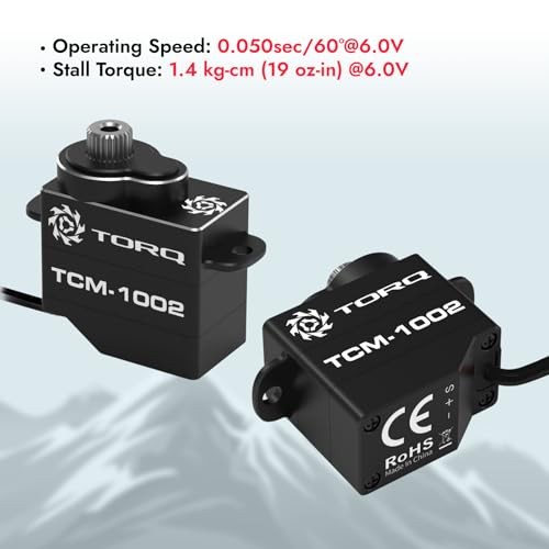 TORQ 9g Mini-Z-Car Micro Programmable RC Servo - High Speed Titanium Gear