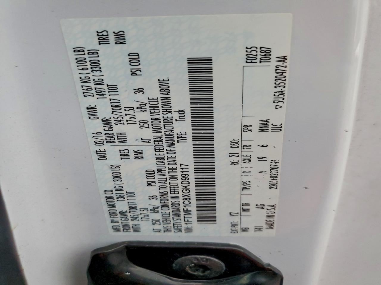 F150 2016 Glove Box 4953373