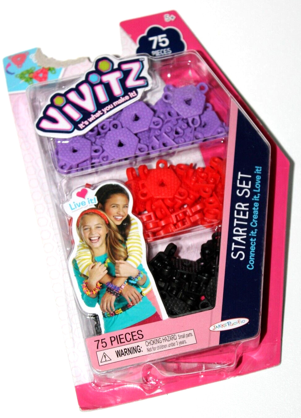 Jakks Pacific Vivitz Create Connect Bracelet Craft Bitz Starter Set 75 Pcs