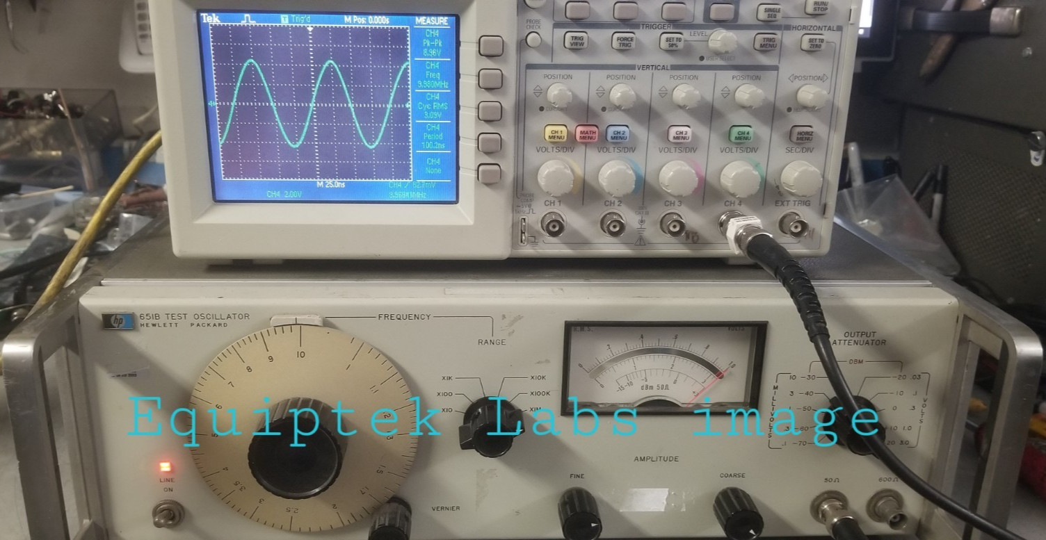 HP 651B Sine Wave Oscillator 1Hz - 10MHz -70dBm to +20dBm 50 Ohm/600 Ohm TESTED!