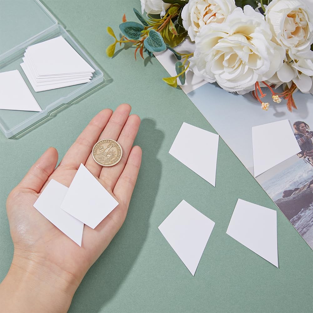 200 PCS White Trapezoid Quilting Paper Templates English Piecing Patchwork