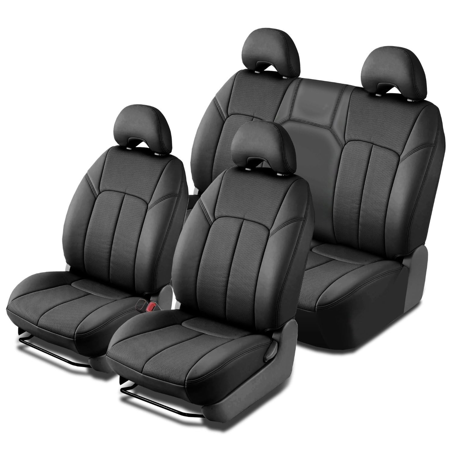 Clazzio 2024+ Toyota Tacoma Double Cab Hybrid Black Leather Seat Cover