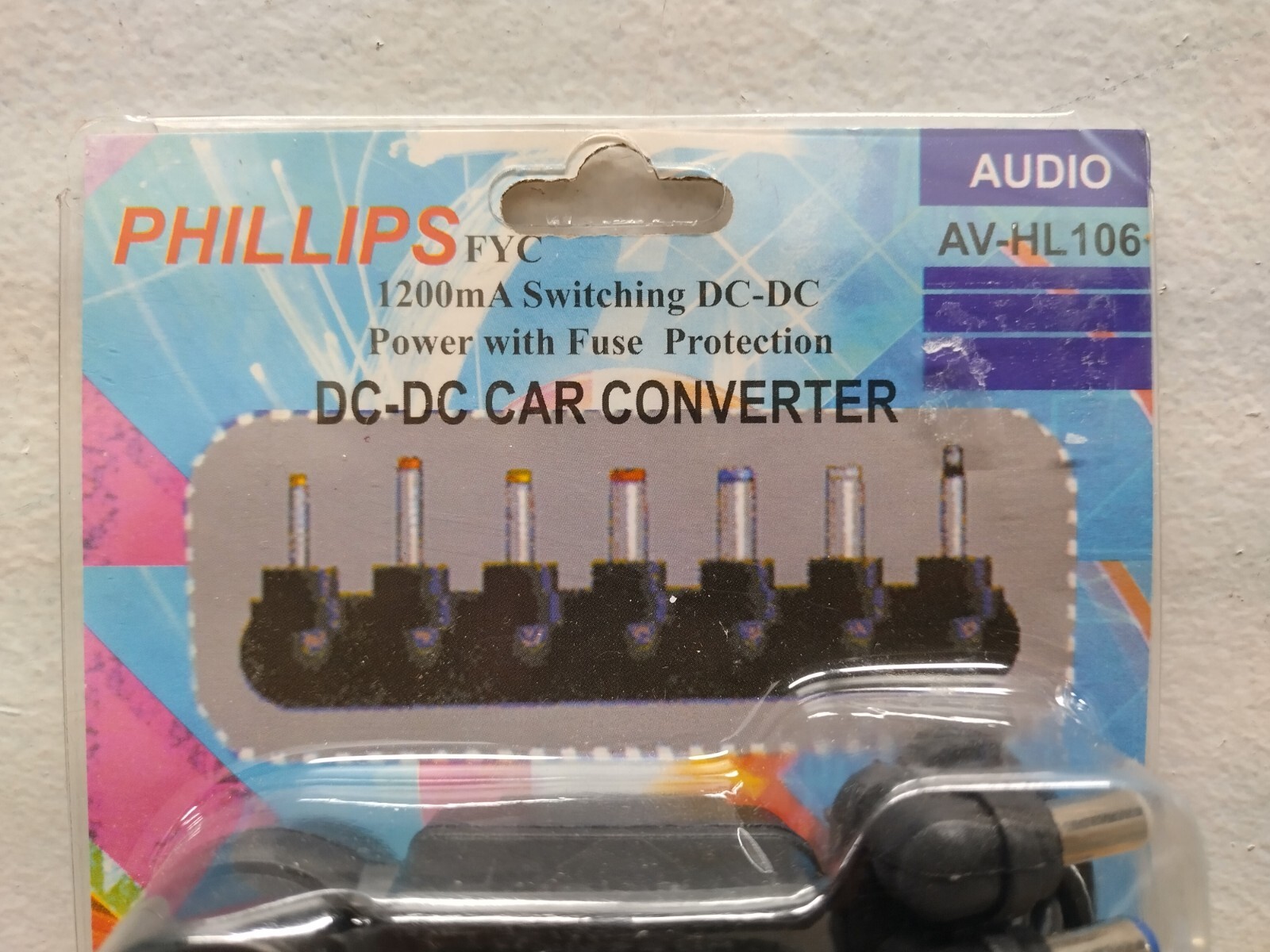 Phillips FYC 1200mA DC-DC Power Converter w/ 7 Plugs & Voltage Switch
