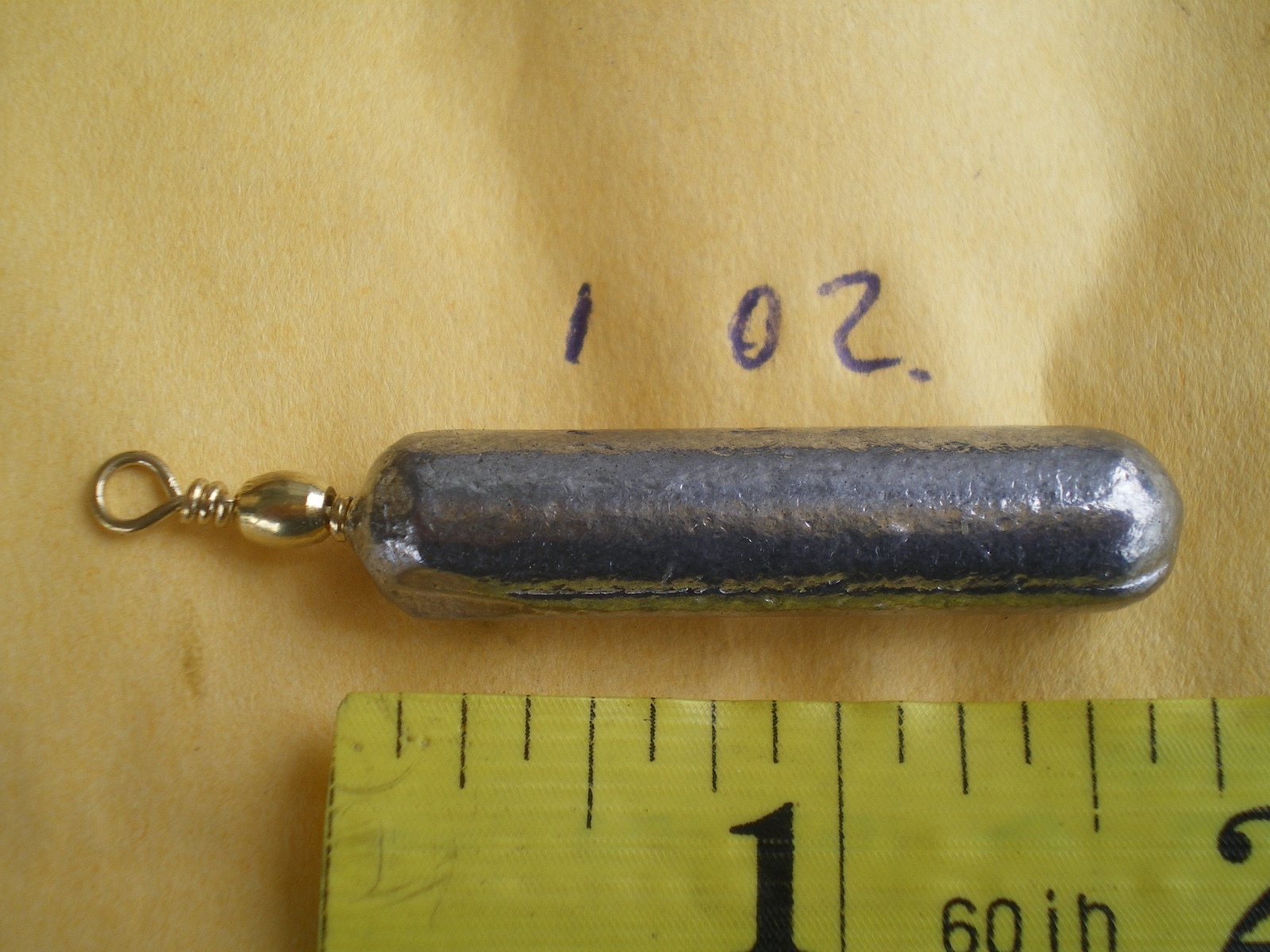 50 PCS. BOTTOM BOUNCER PENCIL SINKER 1 OZ. W/BRASS SWIVEL #7 GOOD QUALITY