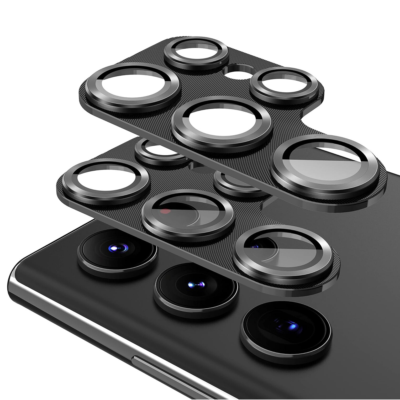 For Samsung Galaxy S24/S24+/S25 Ultra Tempered Glass Camera Lens Protector Metal