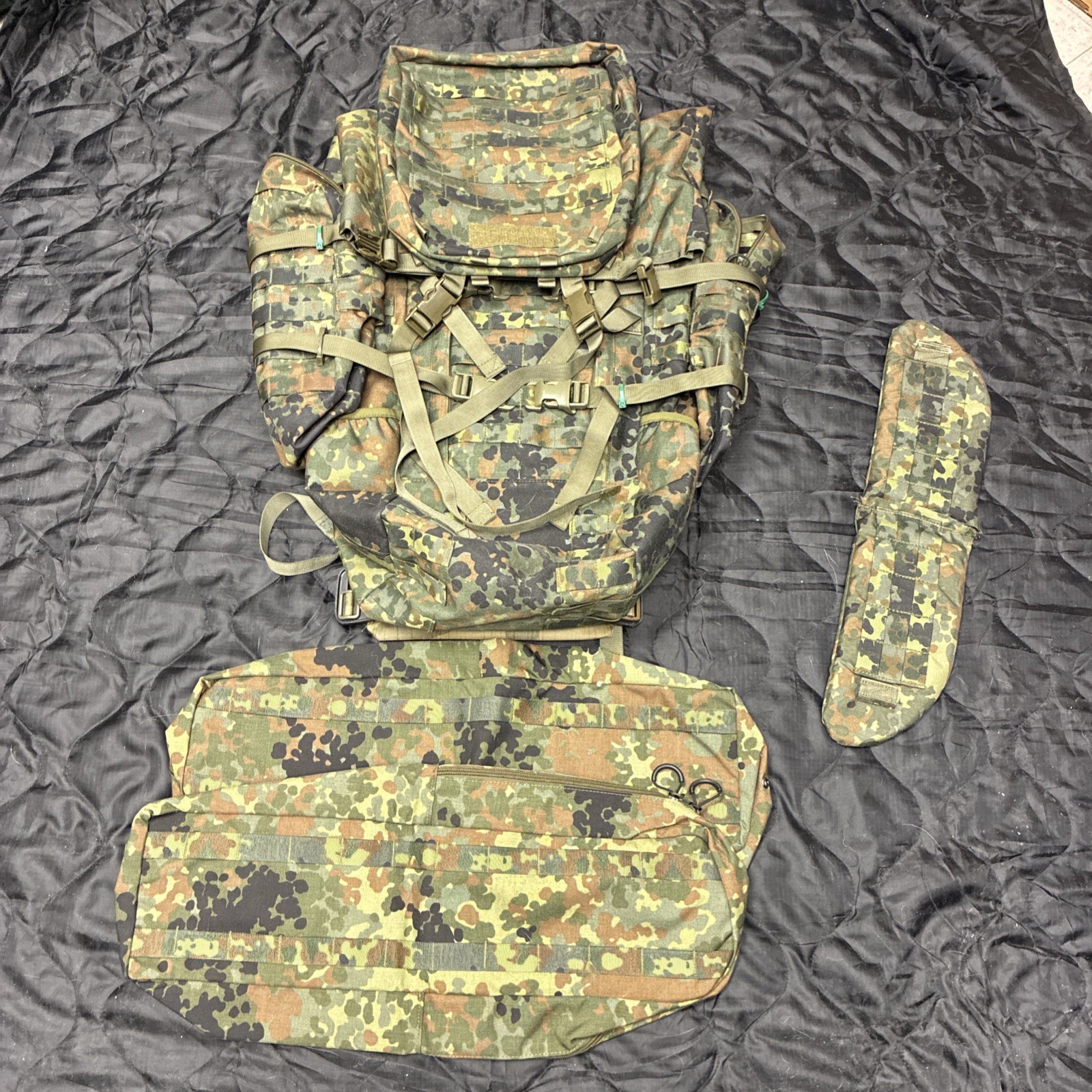 Zentauron German Made Ruck - Batwing Pouches - Side Pouches - Flecktarn Camo