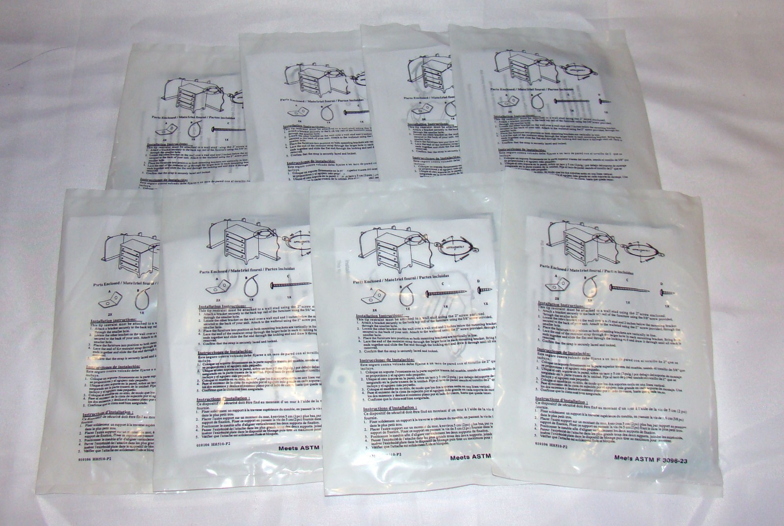 8x Furniture Tipping Restraint Kits (2023/08)