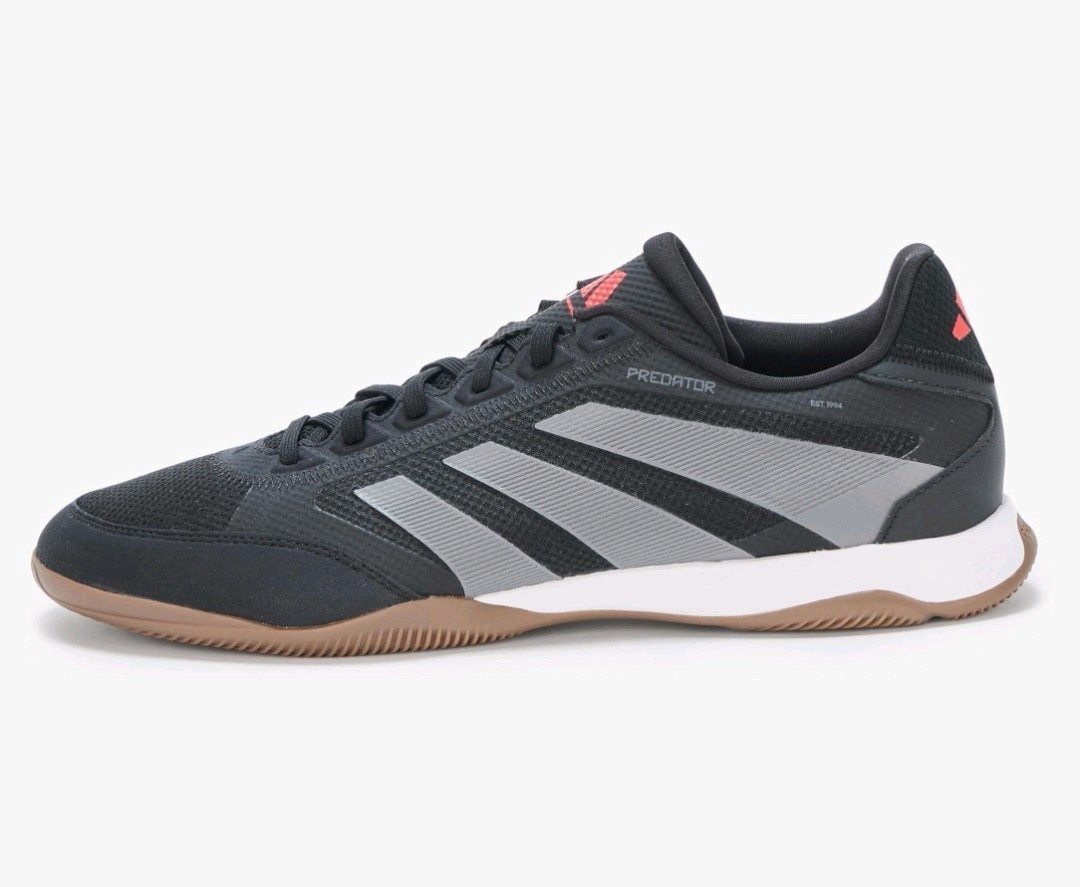 Unisex adidas Predator League Indoor Sneaker,Black/Grey/Lucid Red,Sz 10.5M/11.5W
