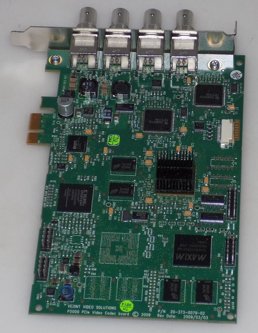 VERINT P5000 VIDEO CODEC BOARD 20-373-0079-02 PCIe BNC Video capture card