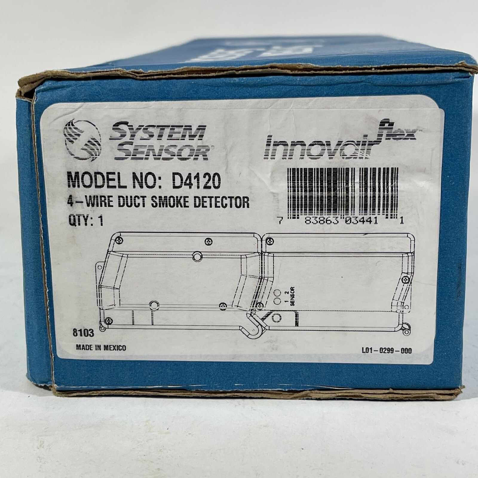 System Sensor D4120 4 Wire Photoelectric Duct Smoke Detector New in Box