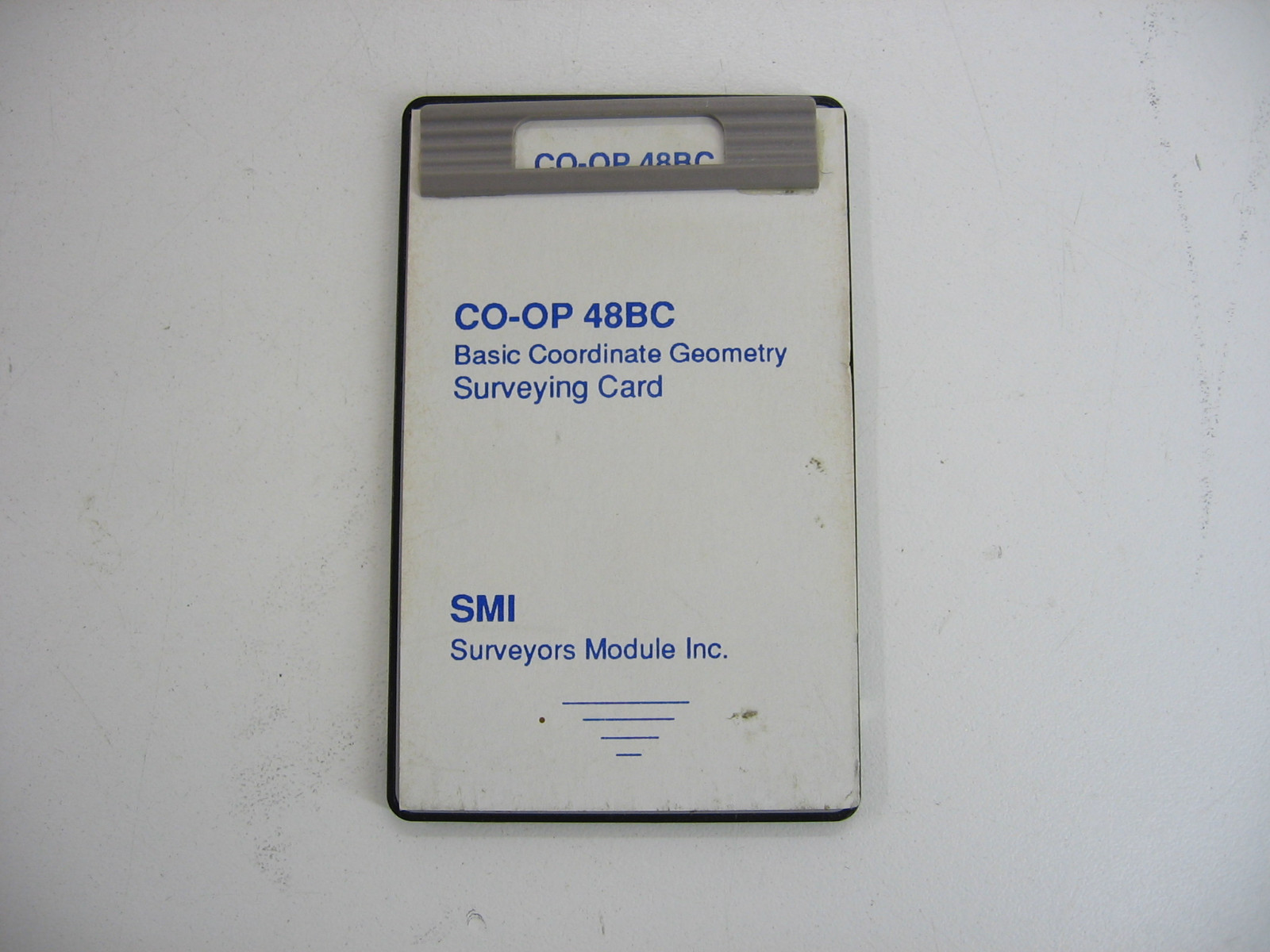 SMI Used 48BC Basic Coordinate Geometry Surveying Card Surveyors Module Inc
