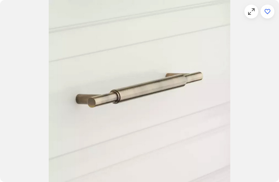 Signature H. 6"colmar solid brass cabinet pull - Antique Brass