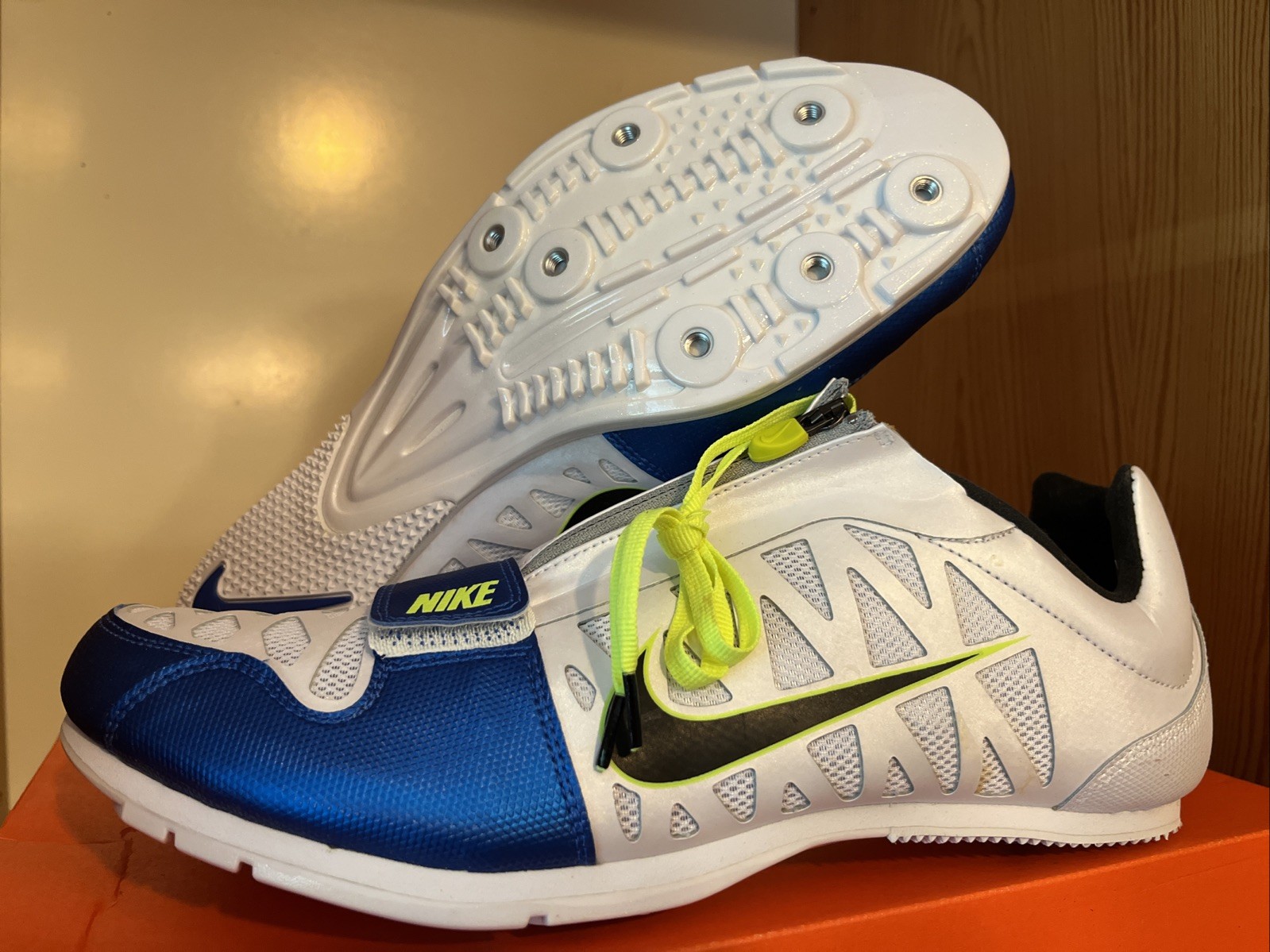 Nike Zoom LJ 4 Long Jump Men 11.5 Women 13 Track Field Shoes Spikes White Black