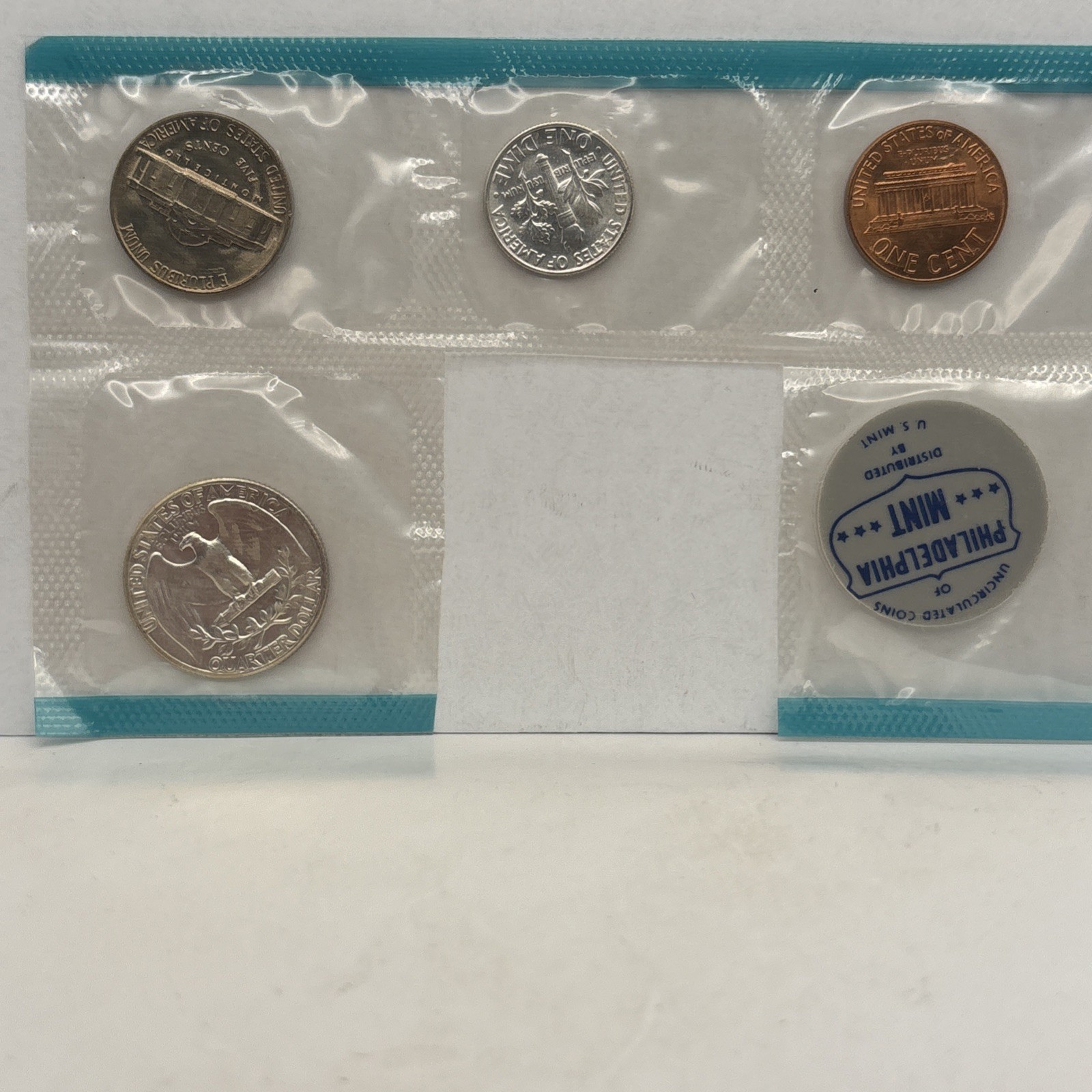 1963 Philadelphia Mint UNCIRCULATED Set Missing Half - 90% silver quarter & dime