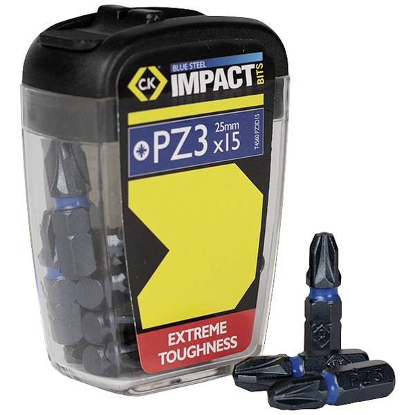 C.K T4560 PZ3D15 Blue Steel Cross Insert 15 Pieces Cross Pozidriv