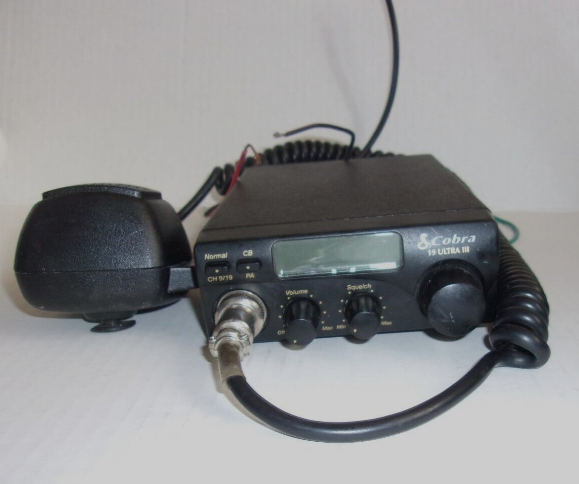 Cobra 19 ULTRA III 40-Channel Compact CB Radio Transceiver w/Mic *Untested PARTS