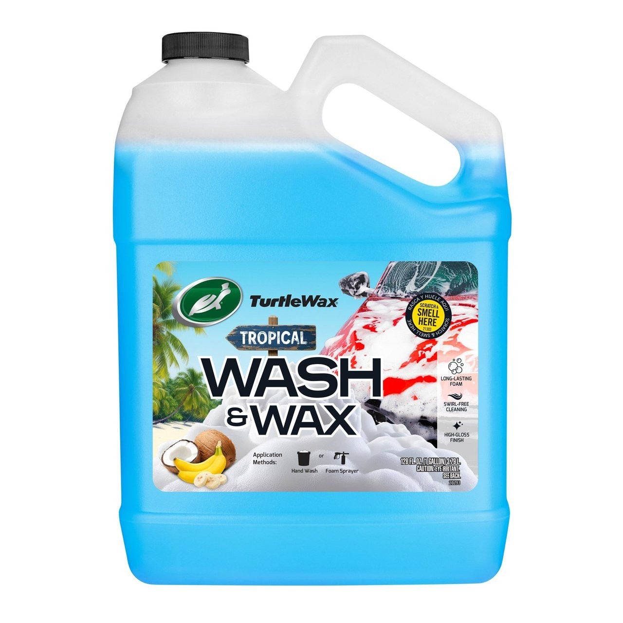 Turtle Wax Wash & Wax, Coconut Banana Scent -128 Oz, Easy Car Wash and Wax.