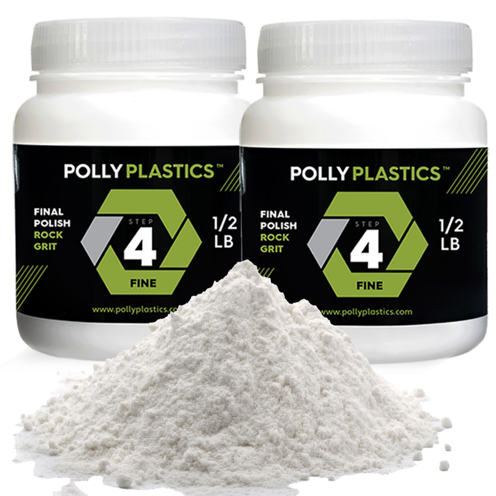 Polly Plastics Rock Tumbler Grit Refill, Final Polish 1200 Fine Aluminum 1 lb