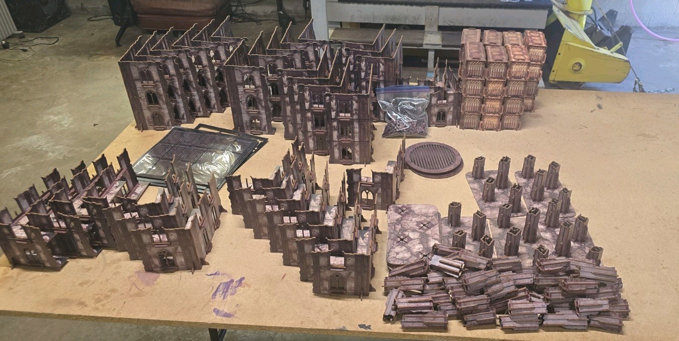 Bulk Lot Ruined Building Tabletop Terrain Pieces Warhammer 40,000