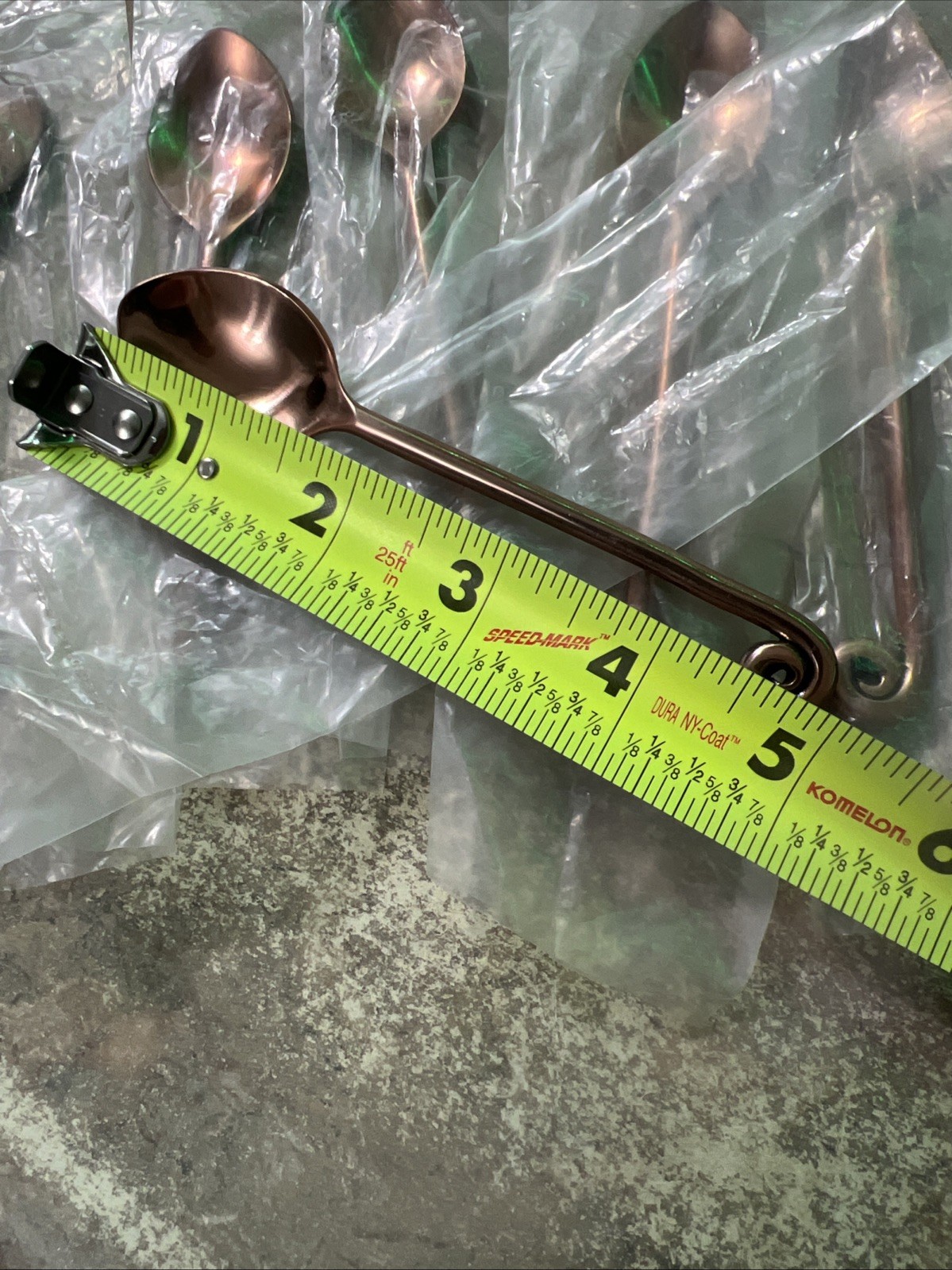 VIBHSA DESIGNER COPPER PLATED HANDCRAFTED TEASPOONS 6-PC SET