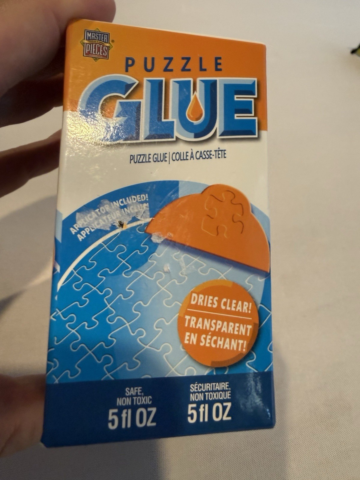 MasterPieces Puzzle Glue, Bottle, Spreader Included, 5 fl oz Non Toxic