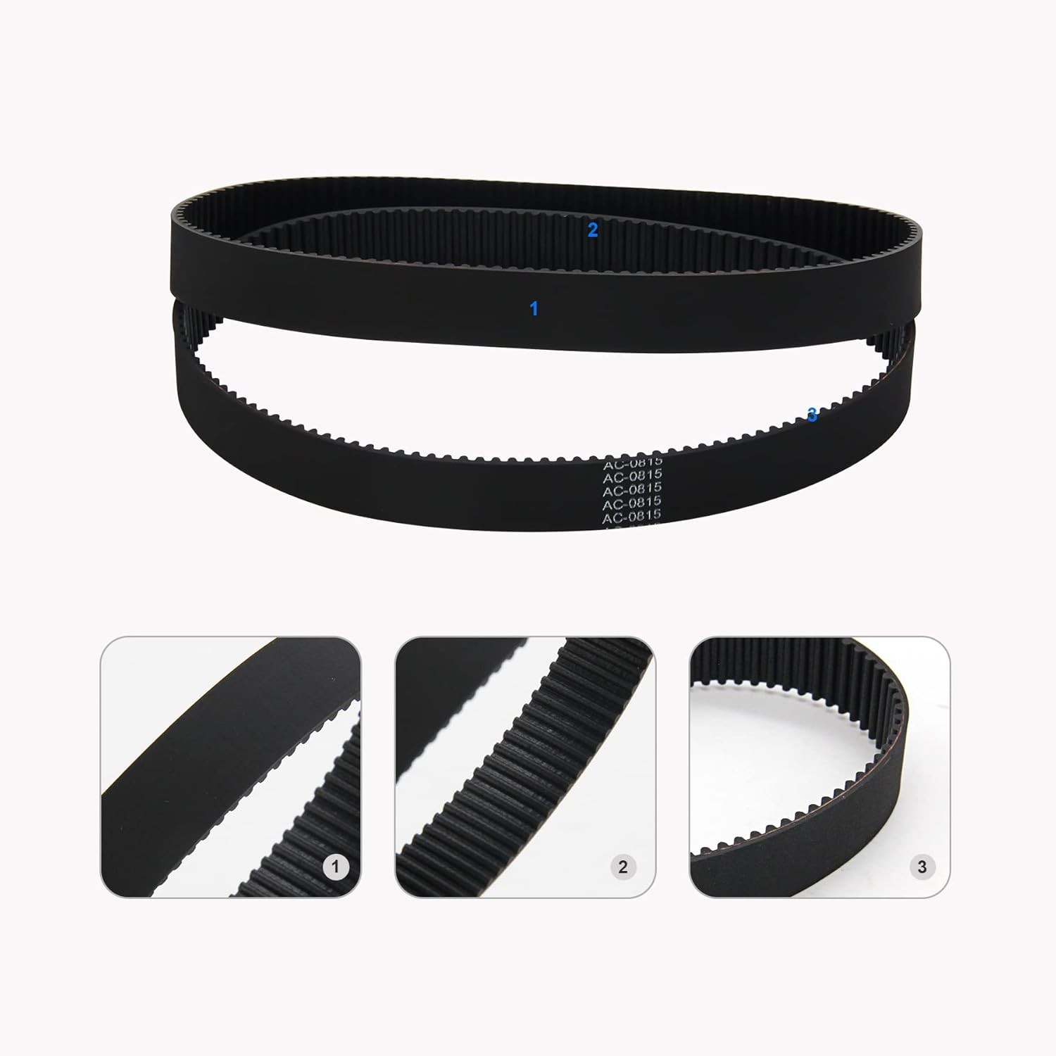 3 Pack AC-0815 Air Compressor Belt for Devilbiss Porter Cable Sear...