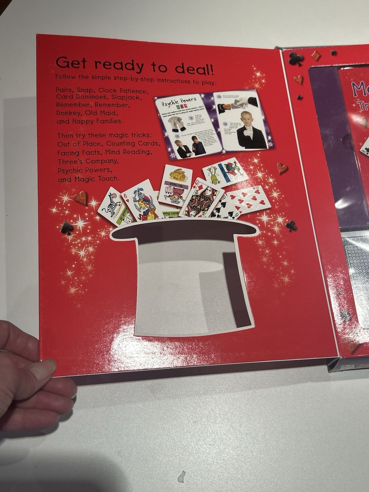 Magic Card Tricks & Game SET KIT + Tutorial Book 142 CARDS Fun for Kids Children