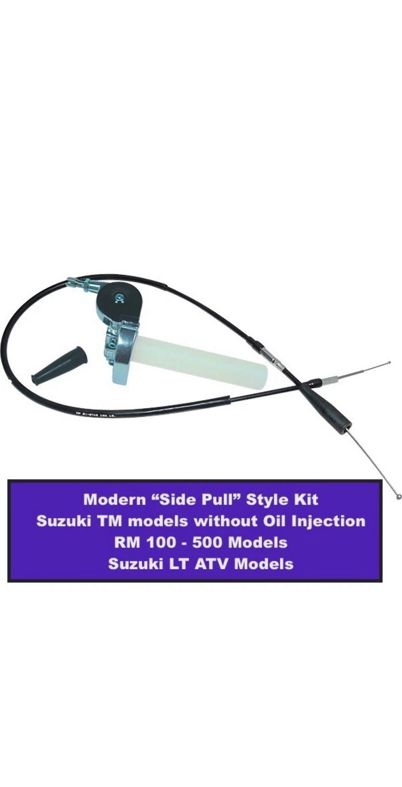 Suzuki RM125 RM250 RM370 RM400 Aluminum Housing TWIST Throttle / Cable Kit NEW!