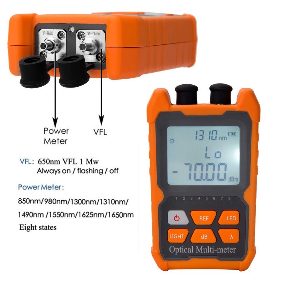 Professional Optical Fiber Cable Tester with Integrated Functions & RJ45 Support