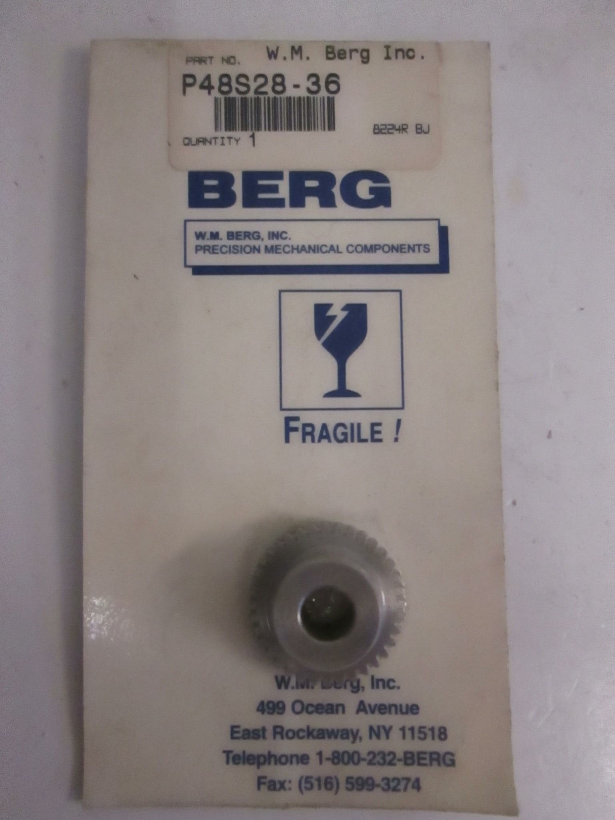WM Berg P48S28-36, Aluminum Timing Pulley, NIP