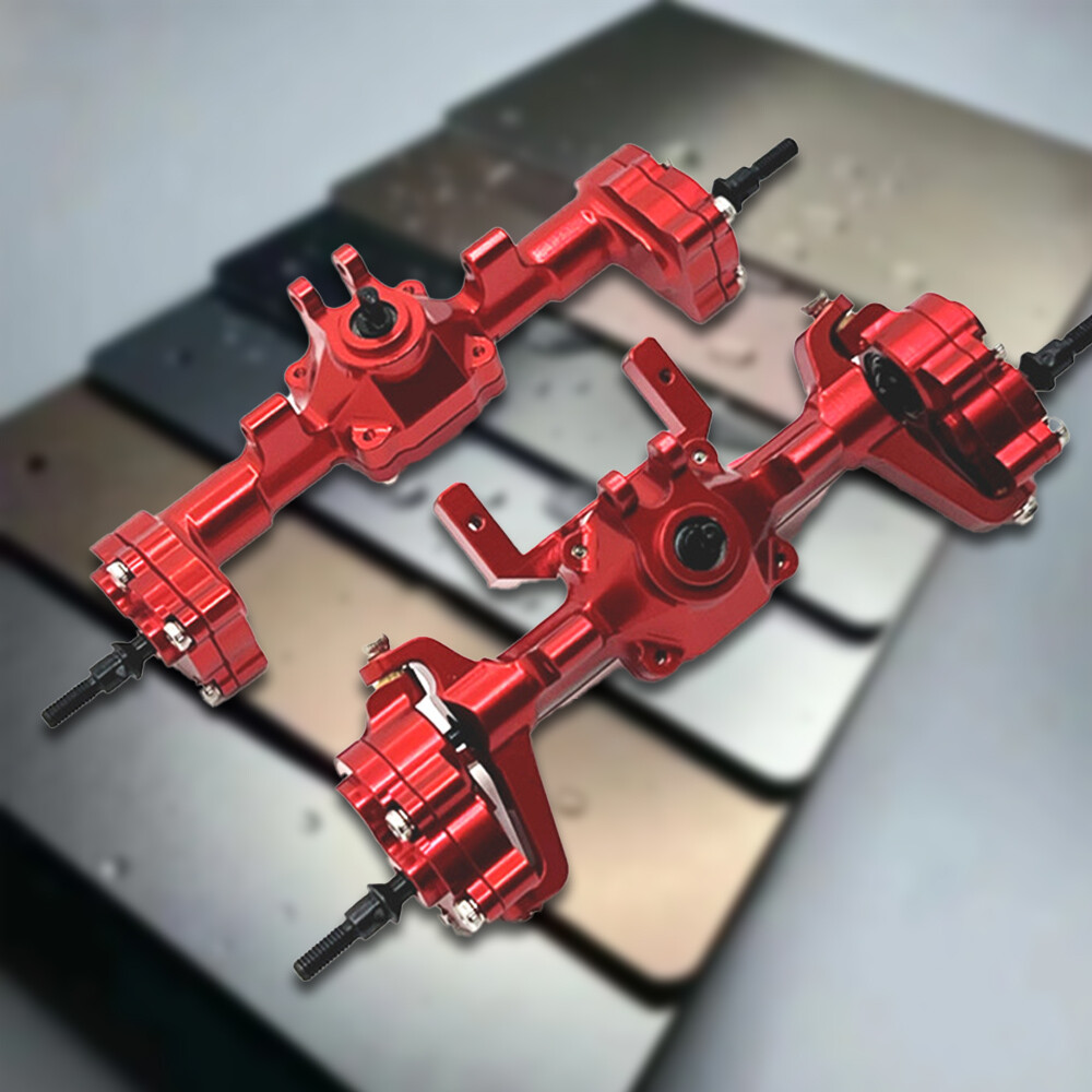 2pcs Metal Front & Rear Portal Axle Upgarde For FMS 1/24 FCX24 Crawler RC