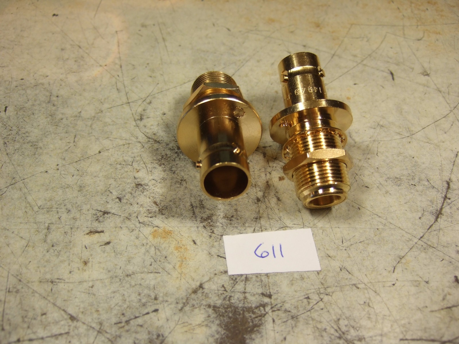 Lot of 3 TEI J94-G Patch Jack to Bulkhead N (F) Gold - New!